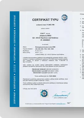 Certifikát typu